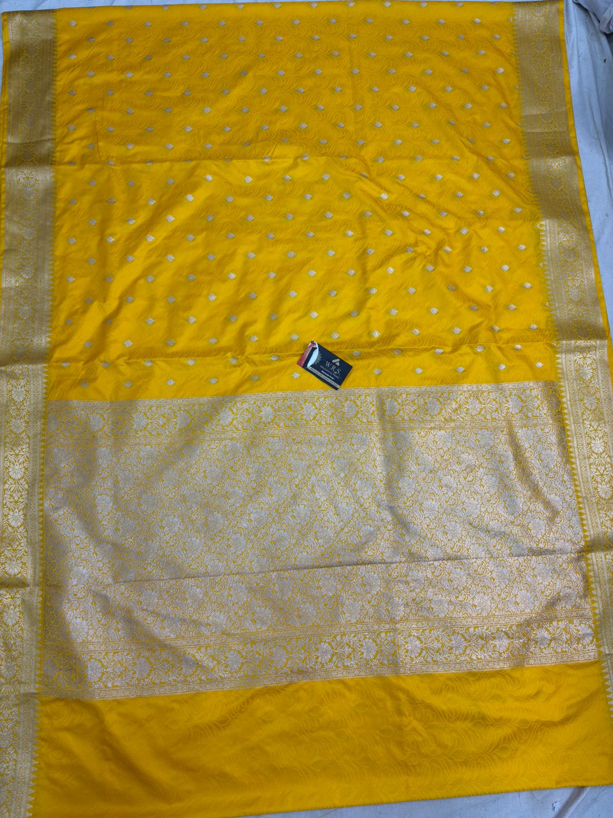 Gold tussar banarasi silk saree tanchhui lite water zari special