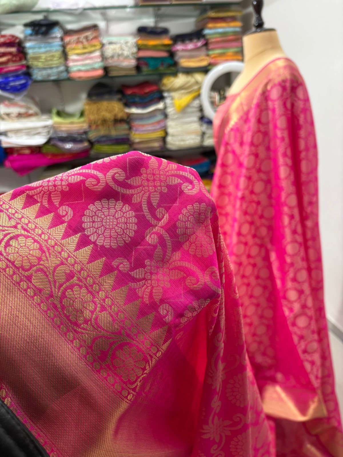 Rani Banarasi Silk Saree with Jacquard Zari Work β Elegant Party Wear