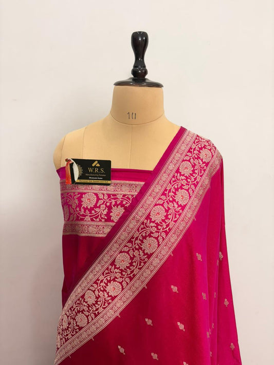 Katan Buti Banarasi Silk Saree (Multicolor)