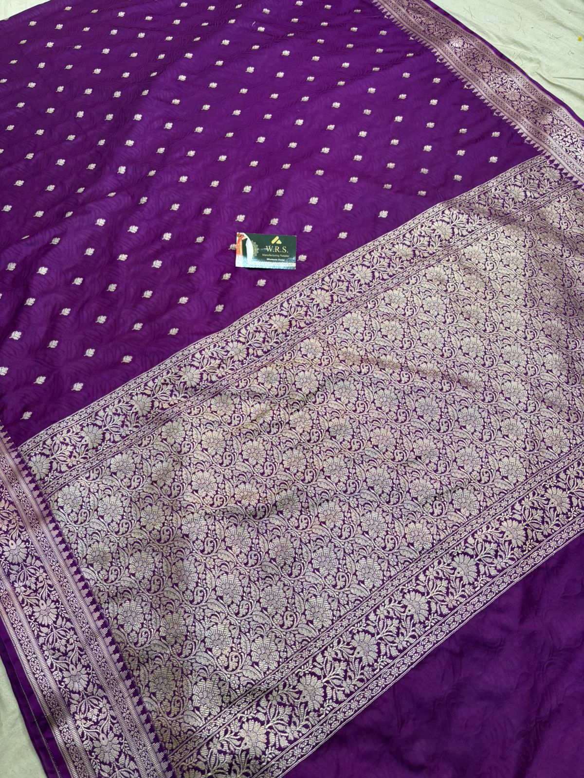 purple tusssar banarasi silk saree lite water zari special