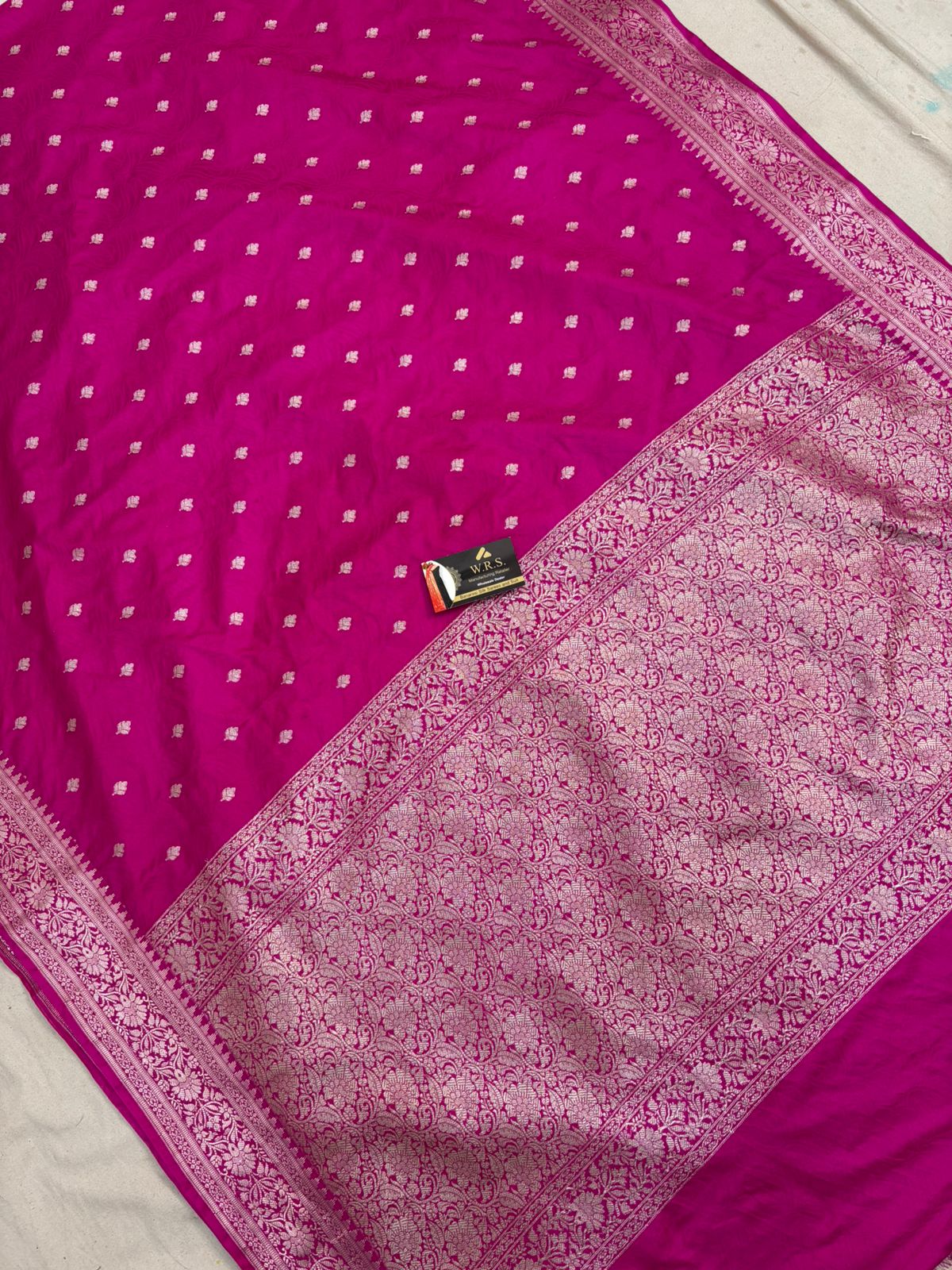 Rani  tussar  banarasi  silk  saree lite  water  zari elegant