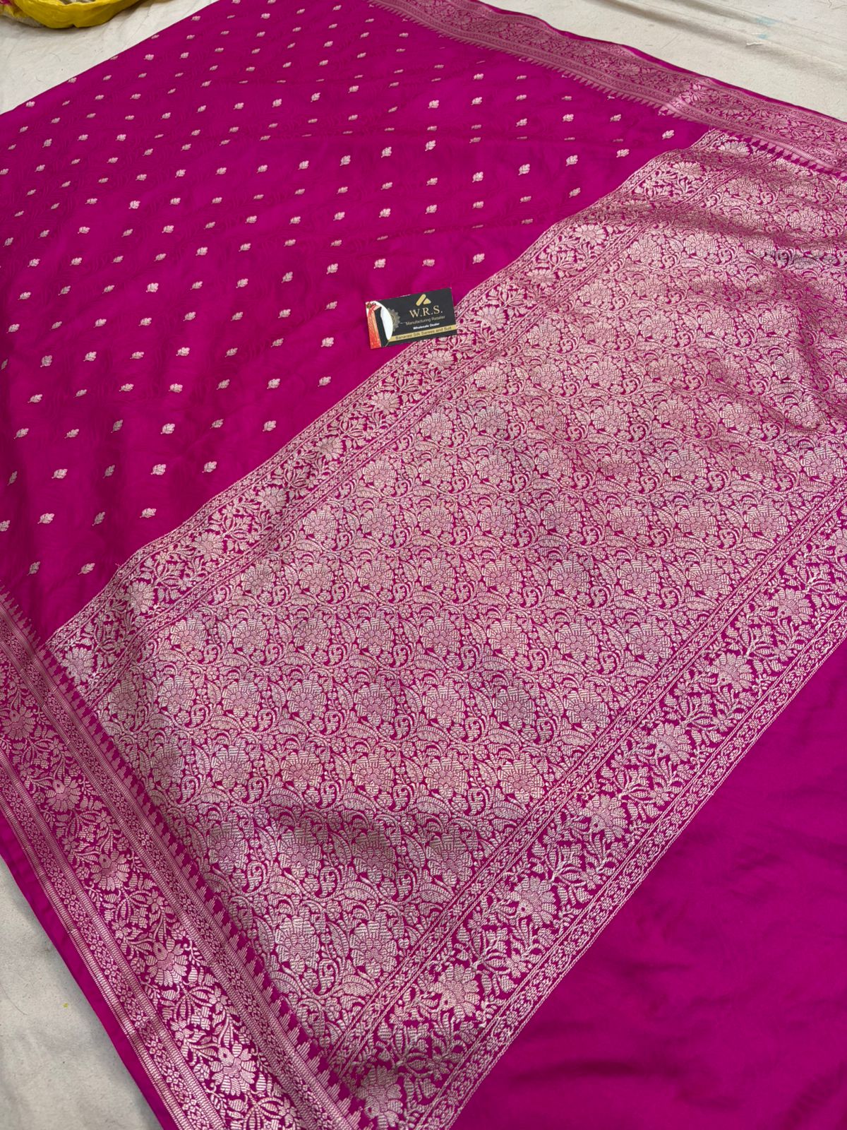 Rani  tussar  banarasi  silk  saree lite  water  zari elegant