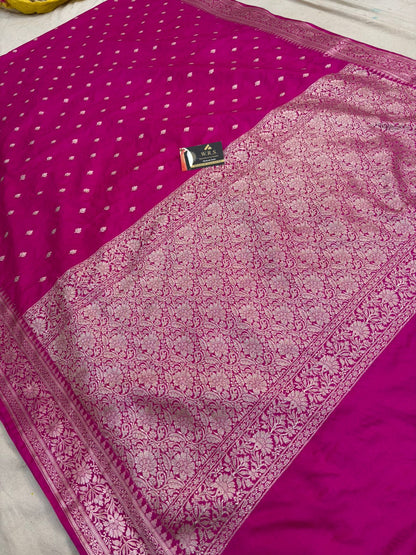 Rani  tussar  banarasi  silk  saree lite  water  zari elegant
