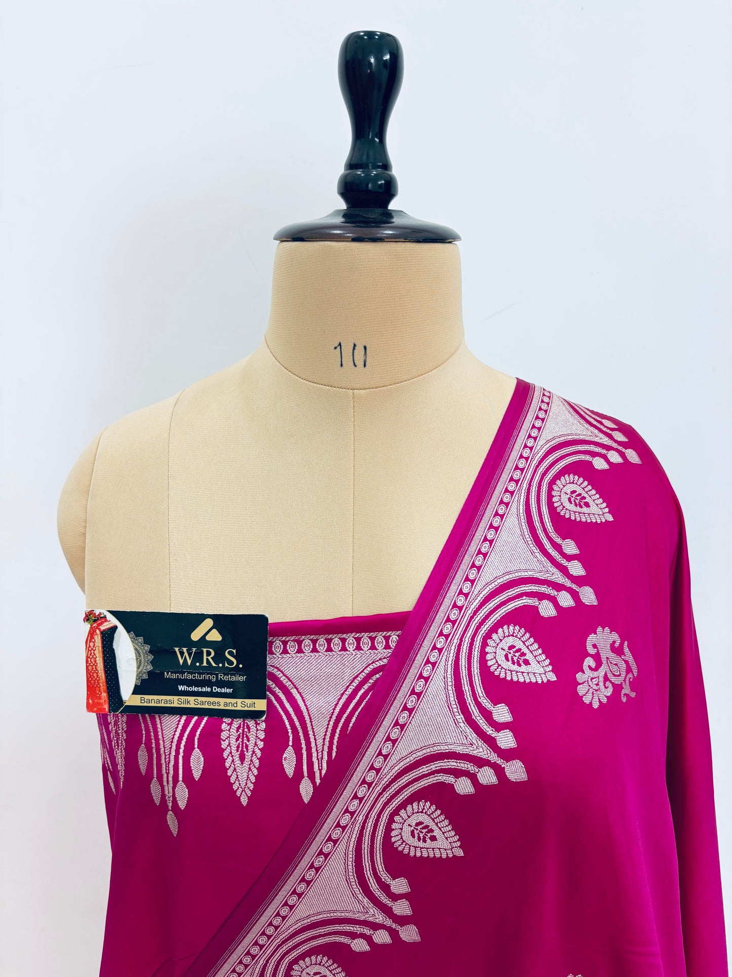Premium Rani Pink Katan Mashru Silk Banarasi Saree – Traditional Jacquard Zari Weaving