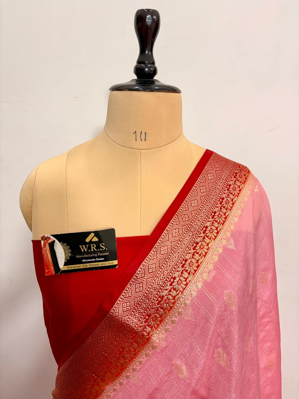 Baby Pink Chiniya D.P.N Banarasi Saree – Soft, Elegant &amp; Festive Wear