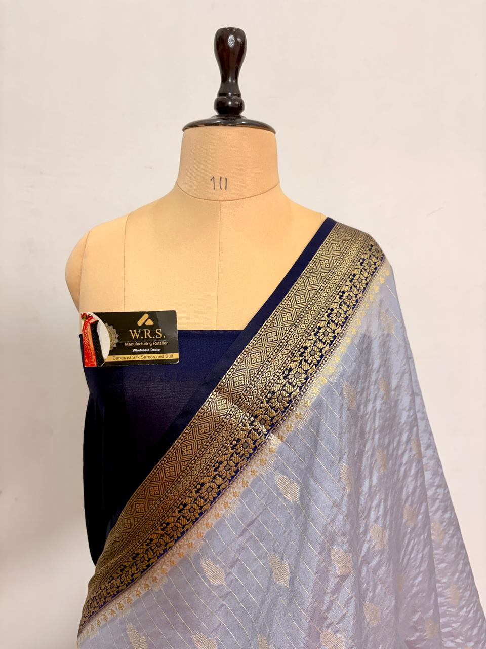 Sky Blue Chiniya D.P.N Banarasi Saree – Soft, Elegant &amp; Festive Wear