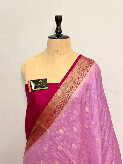 Candy Pink Chiniya D.P.N Banarasi Saree – Soft, Elegant &amp; Festive Wear