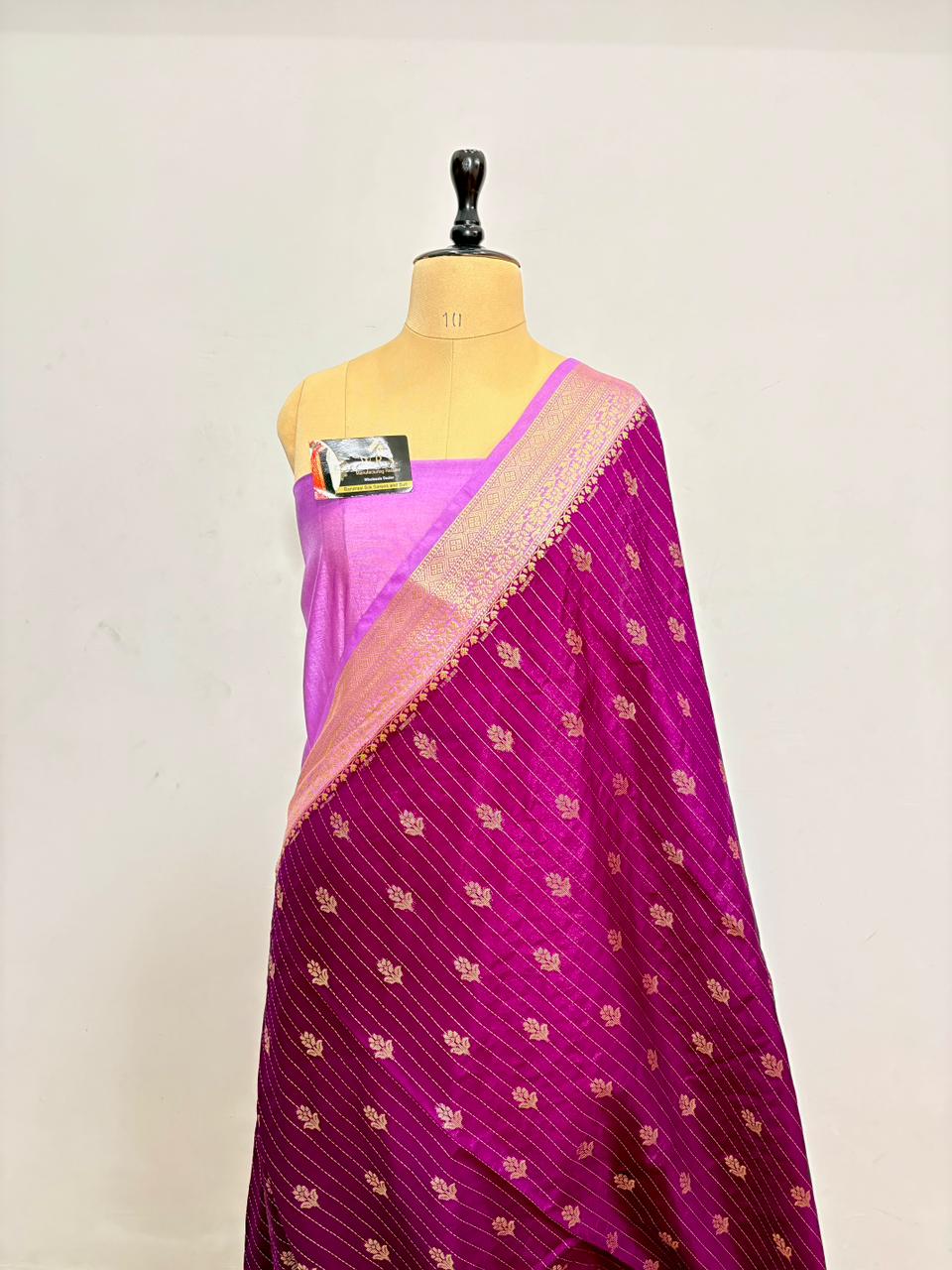 Royal Purple Chiniya D.P.N Banarasi Saree – Soft, Elegant &amp; Festive Wear