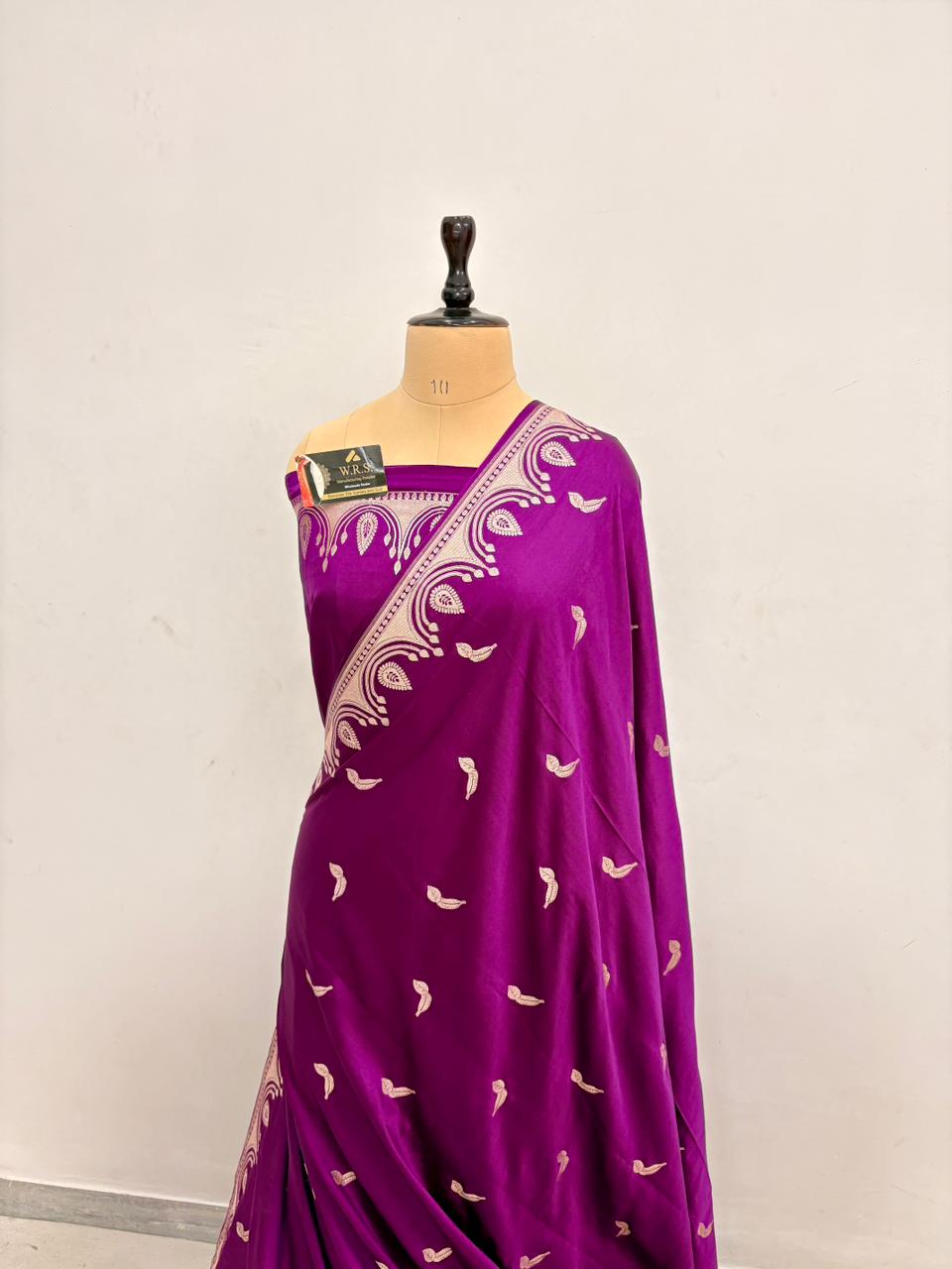 Purple Katan Mashru Banarasi Saree – Soft, Royal &amp; Festive Wear