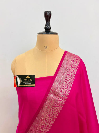 Rani Pink Chiniya D.P.N Banarasi Saree – Soft, Elegant &amp; Festive Wear