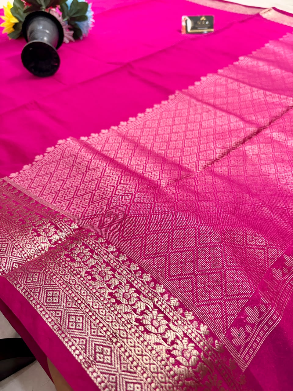 Rani Pink Chiniya D.P.N Banarasi Saree – Soft, Elegant &amp; Festive Wear