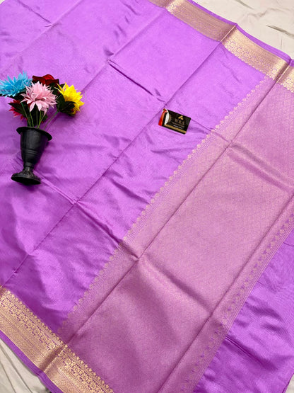 Royal Purple Chiniya D.P.N Banarasi Saree – Soft, Elegant &amp; Festive Wear