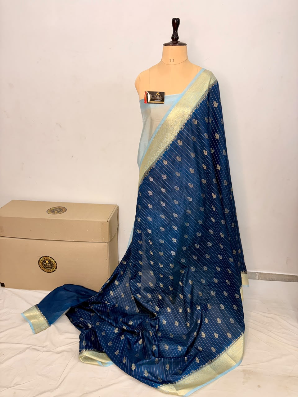 Blue Chiniya D.P.N Banarasi Saree – Soft, Elegant &amp; Festive Wear