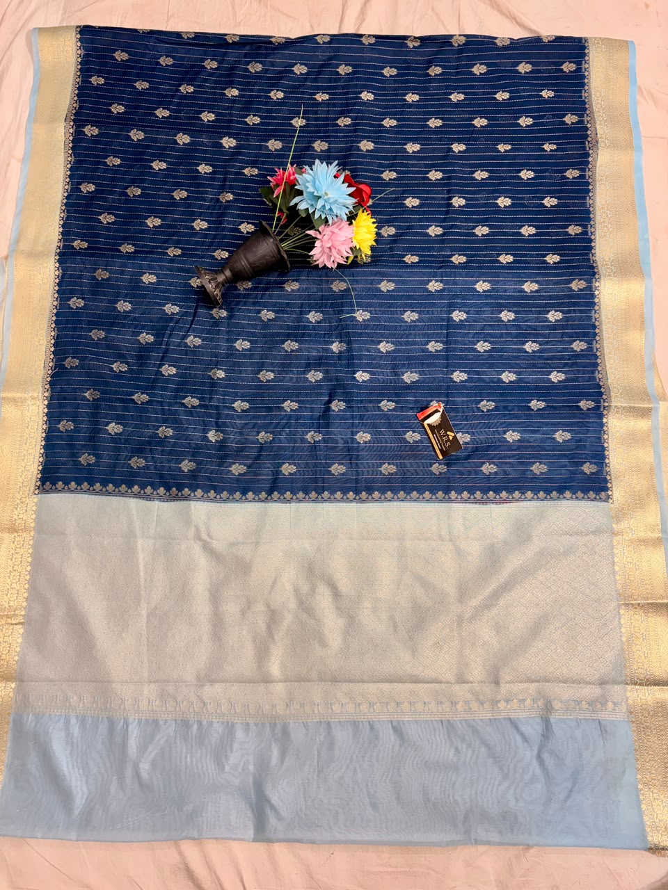 Blue Chiniya D.P.N Banarasi Saree – Soft, Elegant &amp; Festive Wear