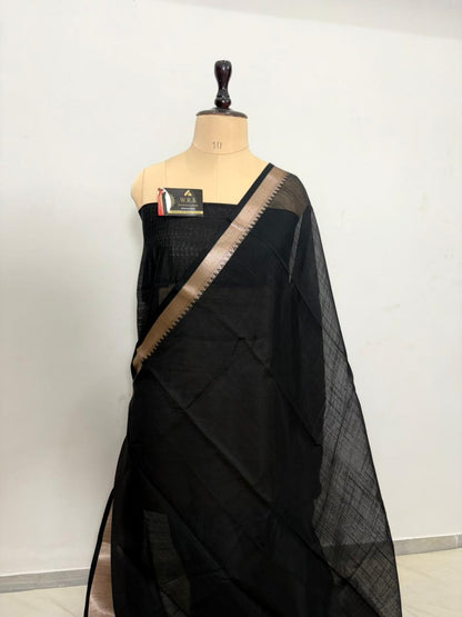 Cotton Banarasi Silk Saree(Multiple Colors)