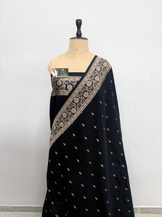Katan Buti Banarasi Silk Saree (Multicolor)