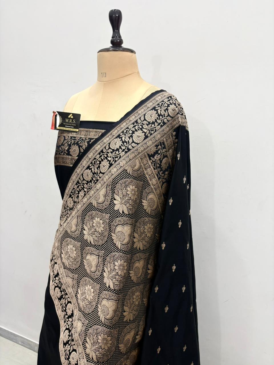 Katan Buti Banarasi Silk Saree (Multicolor)