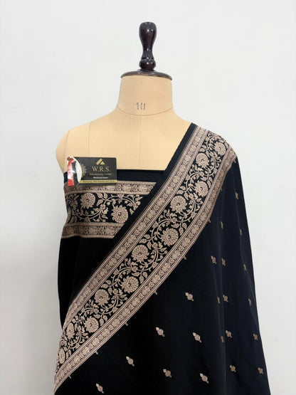 Katan Buti Banarasi Silk Saree (Multicolor)