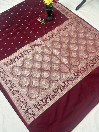 Katan Buti Banarasi Silk Saree (Multicolor)