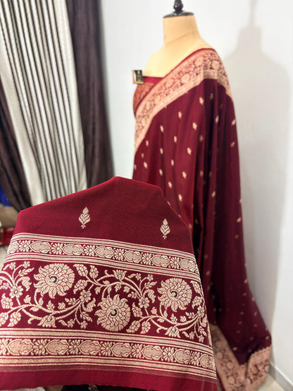 Katan Buti Banarasi Silk Saree (Multicolor)