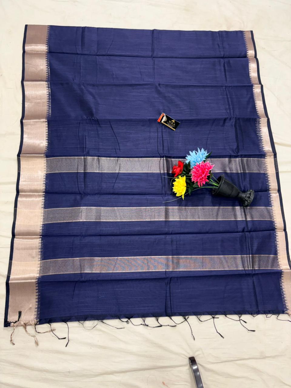 Cotton Banarasi Silk Saree(Multiple Colors)