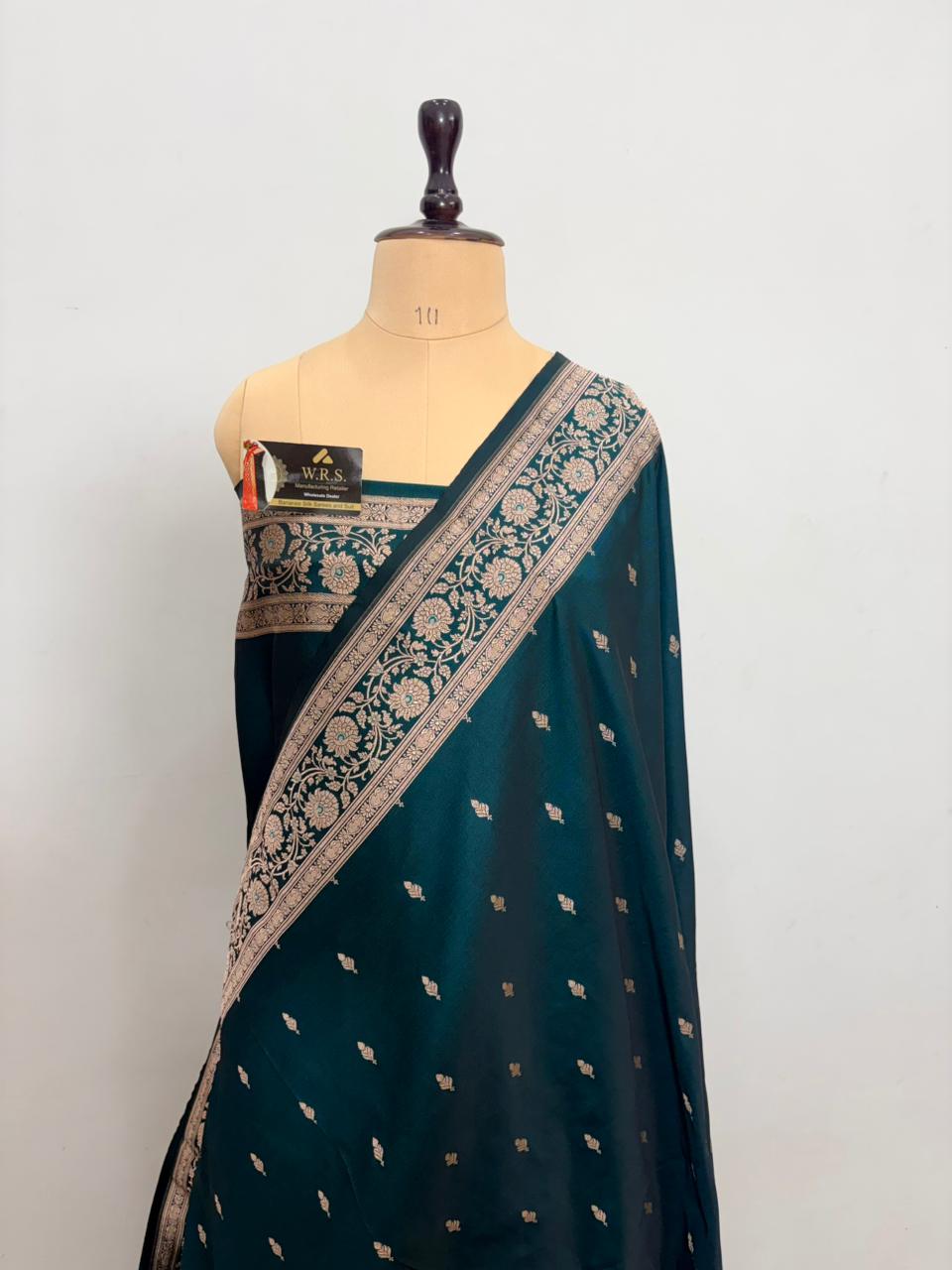 Katan Buti Banarasi Silk Saree (Multicolor)