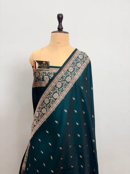 Katan Buti Banarasi Silk Saree (Multicolor)