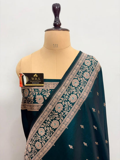Katan Buti Banarasi Silk Saree (Multicolor)