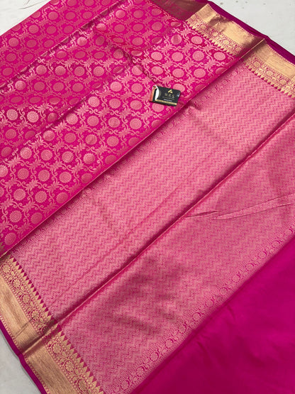 Rani Banarasi Silk Saree with Jacquard Zari Work – Elegant Party Wear
