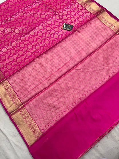 Rani Banarasi Silk Saree with Jacquard Zari Work – Elegant Party Wear