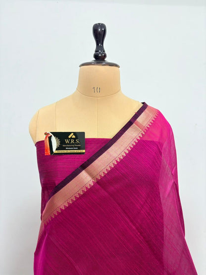 Cotton Banarasi Silk Saree(Multiple Colors)