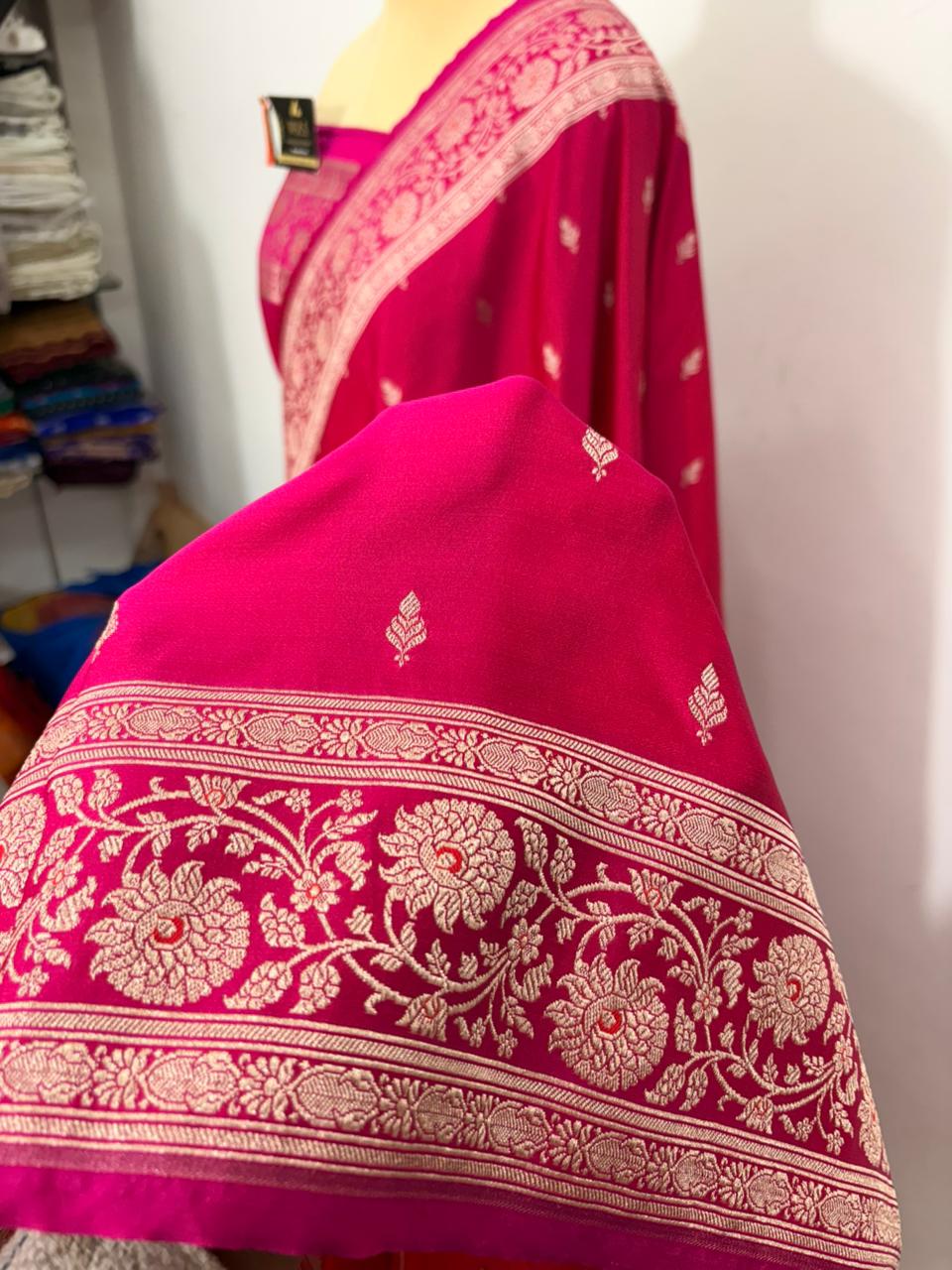 Katan Buti Banarasi Silk Saree (Multicolor)