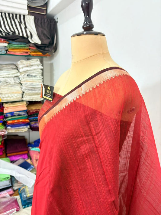 Cotton Banarasi Silk Saree(Multiple Colors)