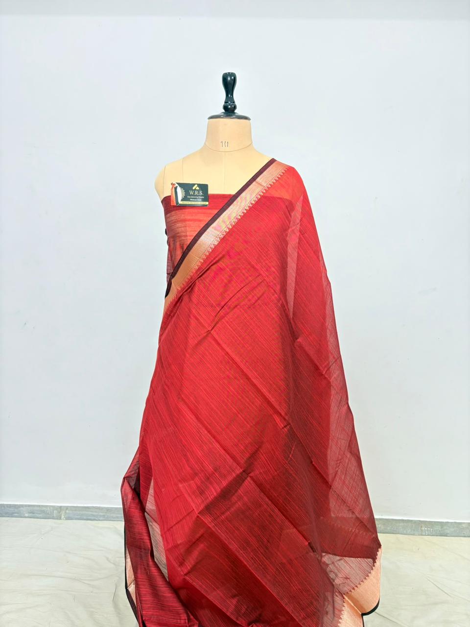 Cotton Banarasi Silk Saree(Multiple Colors)