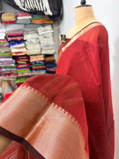 Cotton Banarasi Silk Saree(Multiple Colors)