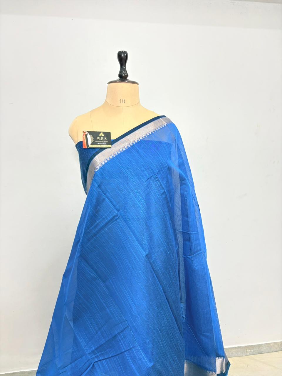 Cotton Banarasi Silk Saree(Multiple Colors)