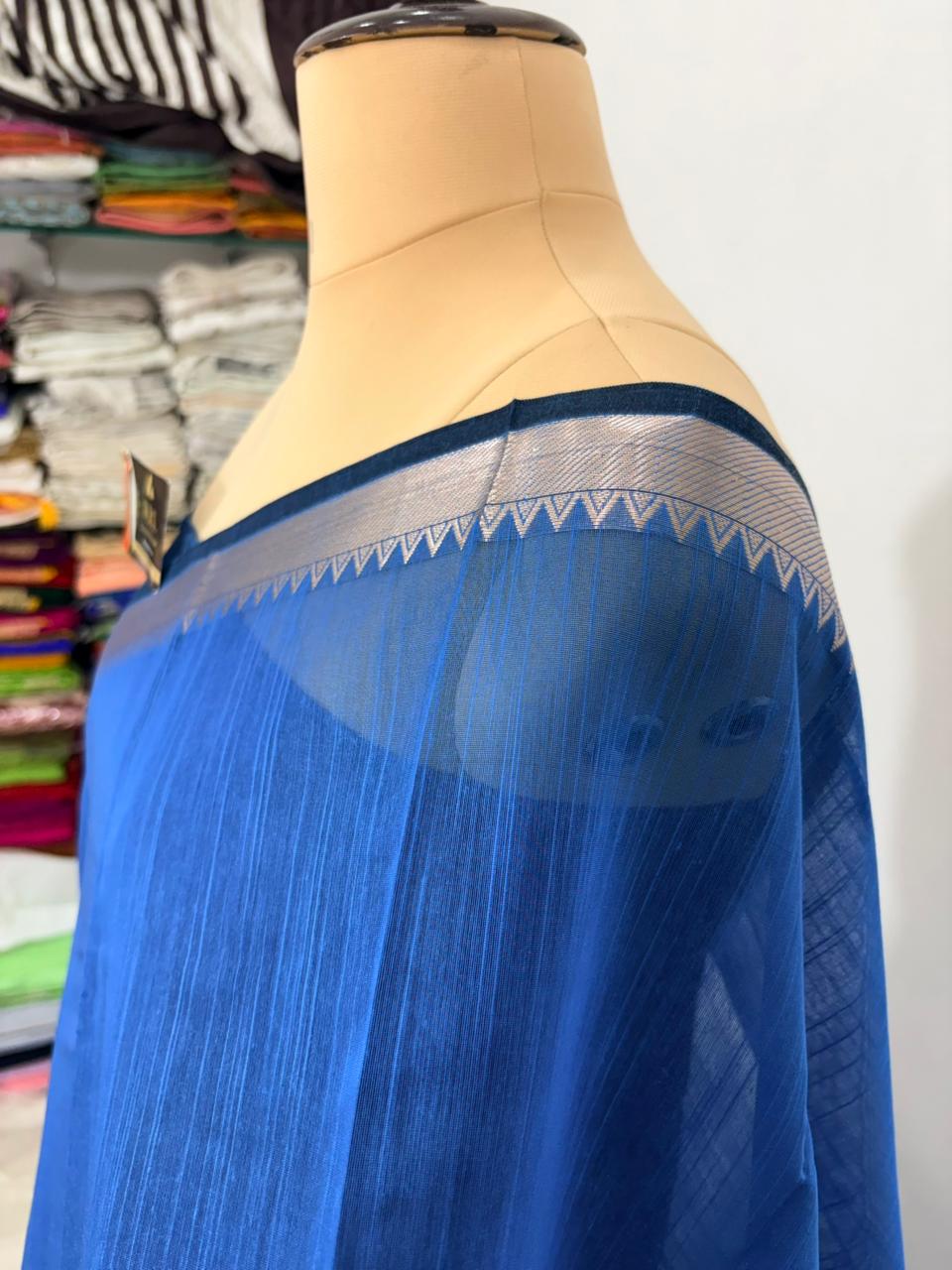 Cotton Banarasi Silk Saree(Multiple Colors)