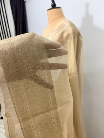 Tussar Tissue Banarasi Silk Saree with Jacquard Zari Work – Premium Festive Wear