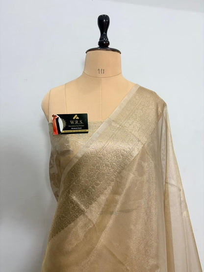 Tussar Tissue Banarasi Silk Saree with Jacquard Zari Work – Premium Festive Wear